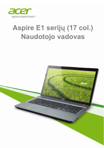 Vadovas Acer Aspire E1-772G Nešiojamasis kompiuteris