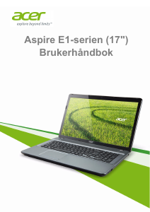 Bruksanvisning Acer Aspire E1-772G Laptop