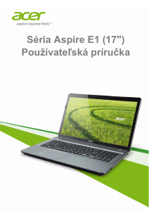 Návod Acer Aspire E1-772G Laptop