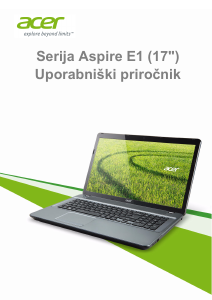 Priročnik Acer Aspire E1-772G Prenosni računalnik