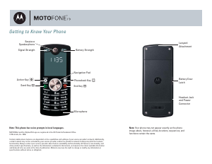 Handleiding Motorola MotoFone F3 Mobiele telefoon