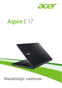 Vadovas Acer Aspire E5-774G Nešiojamasis kompiuteris