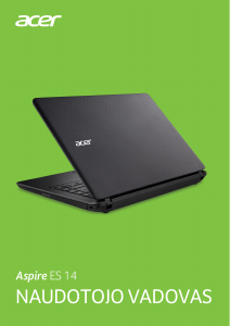 Vadovas Acer Aspire ES1-432 Nešiojamasis kompiuteris