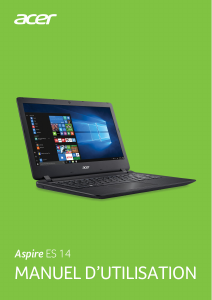 Mode d’emploi Acer Aspire ES1-433G Ordinateur portable
