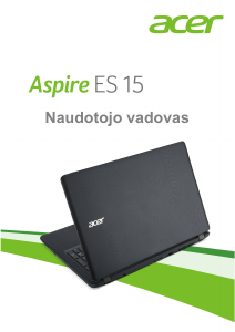 Vadovas Acer Aspire ES1-523 Nešiojamasis kompiuteris