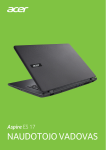 Vadovas Acer Aspire ES1-732 Nešiojamasis kompiuteris
