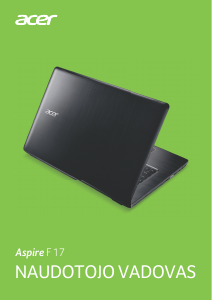 Vadovas Acer Aspire F5-771G Nešiojamasis kompiuteris