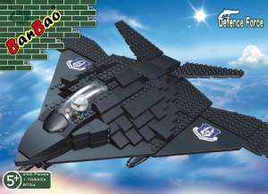 Manual BanBao set 8704 Defence Force F-117 stealth fighter