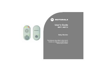 Manual Motorola MBP7 Baby Monitor