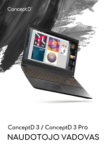 Vadovas Acer ConceptD CN315-71P Nešiojamasis kompiuteris