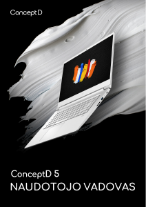 Vadovas Acer ConceptD CN515-51 Nešiojamasis kompiuteris