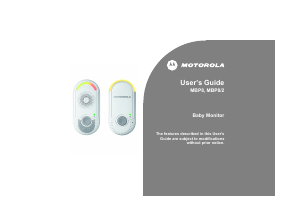 Handleiding Motorola MBP8 Babyfoon