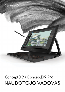 Vadovas Acer ConceptD CN917-71P Nešiojamasis kompiuteris