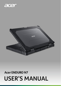 Manual Acer Enduro EN714-51W Laptop