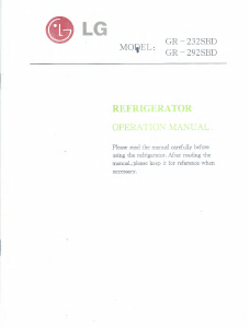 Manual LG GR-232SBD Fridge-Freezer