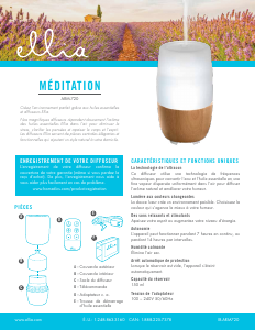 Mode d’emploi Ellia ARM-720 Meditation Diffuseur d'arôme