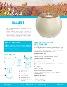 Manual de uso Ellia ARM-730 Balance (SP) Difusor de aroma