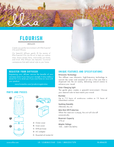 Manual Ellia ARM-420 Flourish Aroma Diffuser
