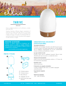 Manual de uso Ellia ARM-520 Thrive (SP) Difusor de aroma