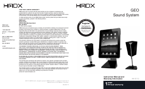 Handleiding HMDX HX-S112 Geo Luidspreker