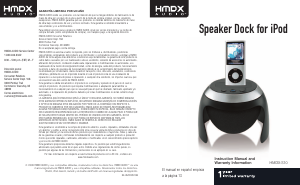 Manual HMDX HMDX-S10 Speaker Dock
