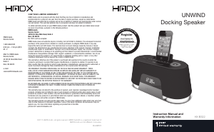 Handleiding HMDX HX-B322 Unmind Speakerdock