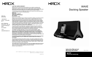Manual HMDX HX-A142 Wave Speaker Dock