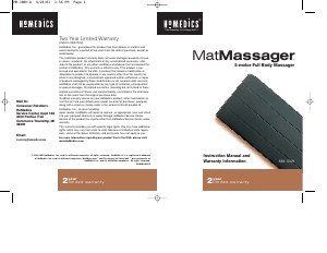 Handleiding Homedics MM-100H Massageapparaat