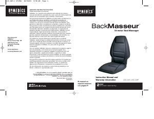 Manual de uso Homedics LSS-10H Back Masseur Masajeador