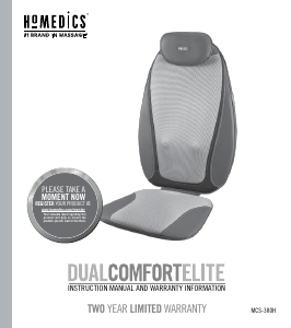 Mode d’emploi Homedics MCS-380H Dual Comfort Elite Appareil de massage