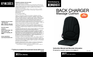 Handleiding Homedics VC-101 Back Charger Massageapparaat