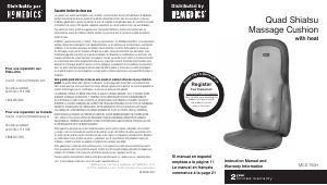 Manual de uso Homedics MCS-750H Masajeador