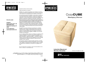 Manual Homedics OT-1 Cozy Cube Massage Device