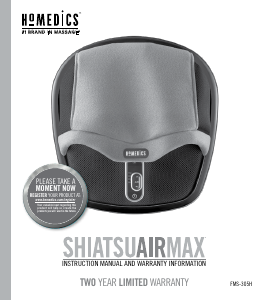 Manual de uso Homedics FMS-305H Shiuatsu Air Max Masajeador