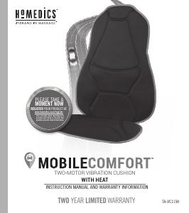 Manual Homedics TA-VC115H Massage Device