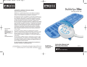 Handleiding Homedics BMAT-5 BubbleSpa Elite Massageapparaat