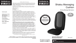 Manual de uso Homedics MCS-200H Masajeador