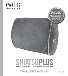 Manual Homedics SP-5J-THP Shiatsu Plus Massage Device