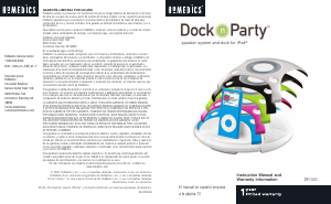 Manual Homedics DP-300 Dock Party Speaker Dock