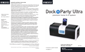 Manual de uso Homedics DP-900 Dock Party Ultra Docking station