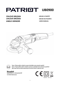 Manual Patriot UB0900 Angle Grinder