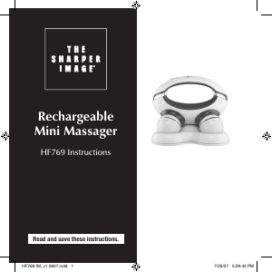 Manual The Sharper Image HF769 Massage Device