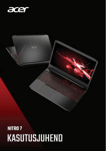Kasutusjuhend Acer Nitro AN715-51 Sülearvuti