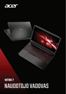 Vadovas Acer Nitro AN715-51 Nešiojamasis kompiuteris