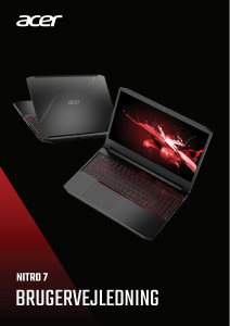 Brugsanvisning Acer Nitro AN715-51 Bærbar computer