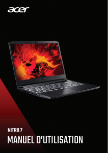 Mode d’emploi Acer Nitro AN715-52 Ordinateur portable