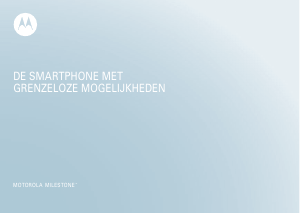Handleiding Motorola Milestone Mobiele telefoon