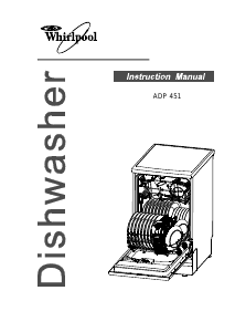 Manual Whirlpool ADP 451 WH Dishwasher