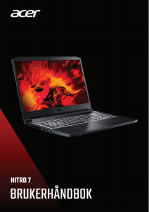 Bruksanvisning Acer Nitro AN715-52 Laptop