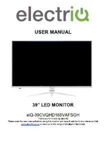 Manual ElectriQ eiQ-39CVQHD165VAFSGH LED Monitor
